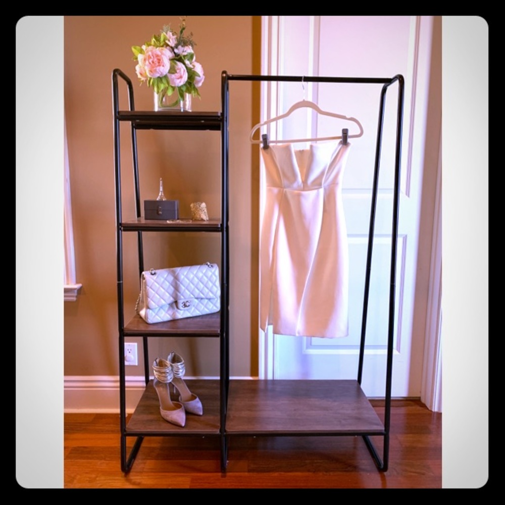 Revolve NBD Unravel Midi Ivory Dress, S